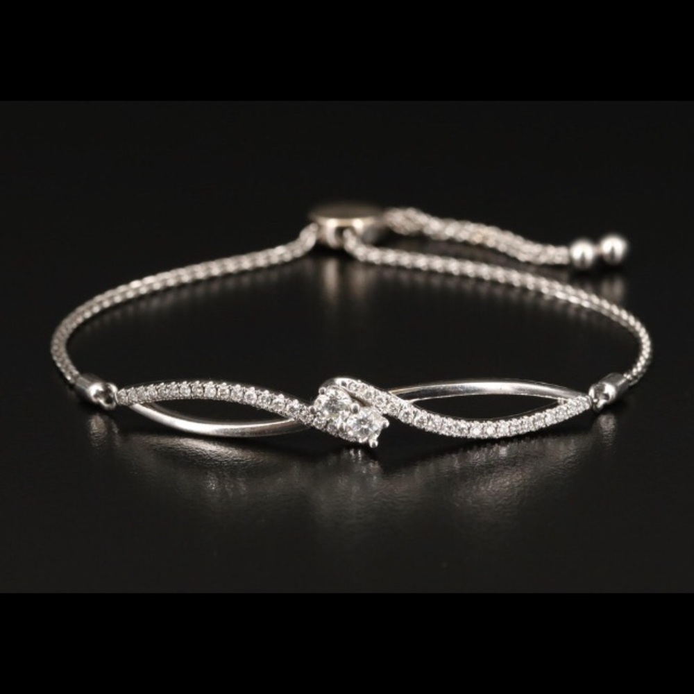 Kay Jewelers “Ever Us” 14K Diamond Bolo Bracelet